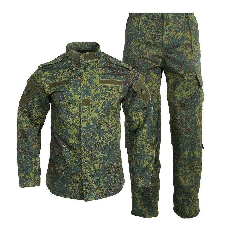 Mens Camouflage Tactical Workwear Set Long Sleeve Shirt Pants Outdoor Hiking Camping Military Style