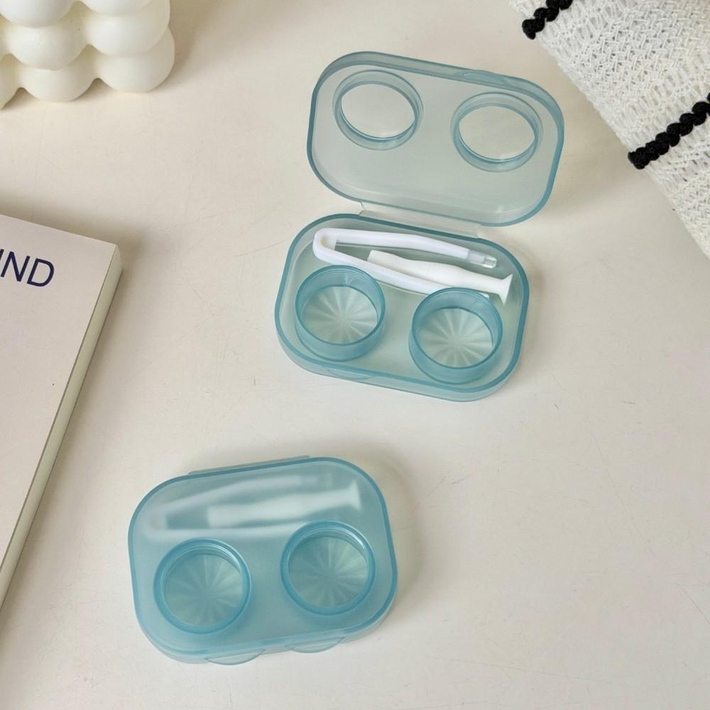 Portable Contact Lens Box Transparent Cosmetic Lenses Container New Lenses Soak Container Travel
