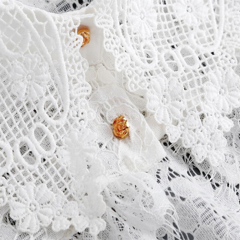 Chiffon False Collar Lace Loose Top Coat Cute Clothes Accessories Girl