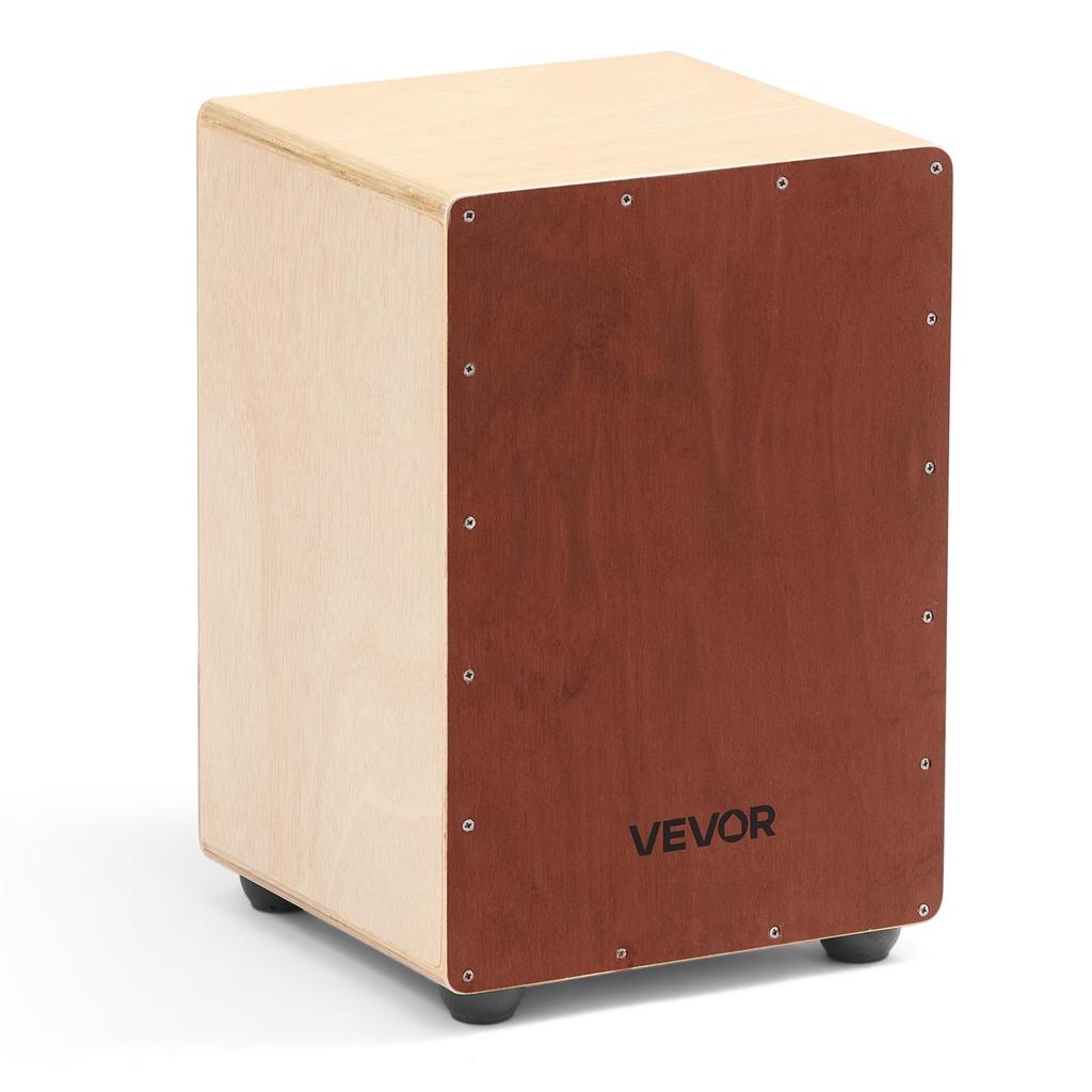 VEVOR Cajon Box Drum, with Internal Snare Wires, Compact and Lightweight Wooden Percussion Box, Birch Wood Drum Musical Instrument with Silicone Feet