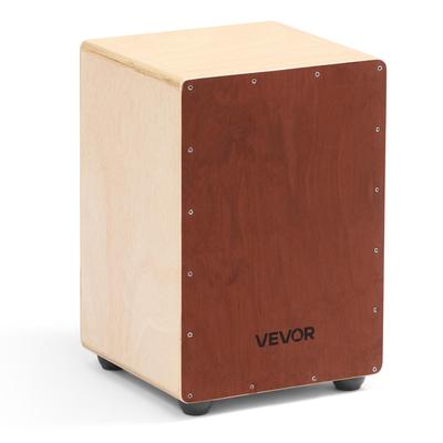 Cajon Box Drum, with Internal Snare Wires, Compact and Lightweight Wooden Percussion Box, Birch Wood Drum Musical Instrument with Silicone Feet