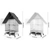 Bird Cage with Rolling Stand House Shape Bird Cage Large 2 Tier Bird Cage with Lock Bird Villa for Medium & Large Birds
