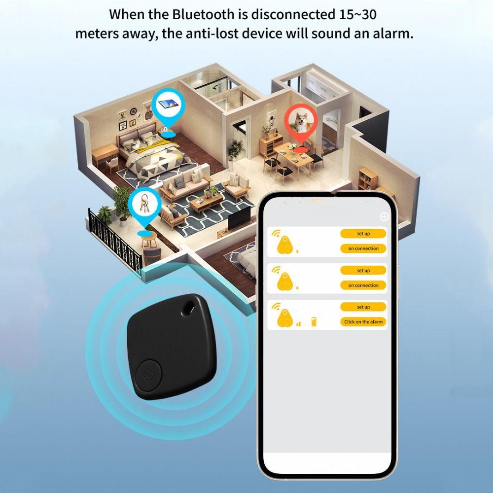 Пластиковый квадратный мини-трекер GPS для поиска домашних животных для детской сумки с ключами
