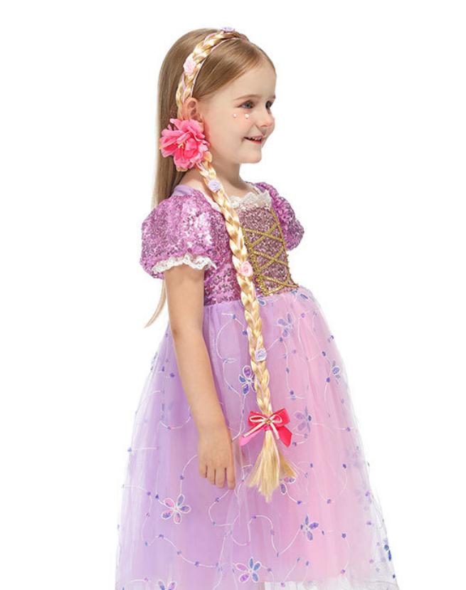 Hot-selling little girl princess-style headgear collection with corded wigs, crowns and bows, perfect for matching princess dresses