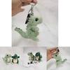 Adorable Green Plush Dinosaur Keychain Accessory Soft Cute Stuffed Toy Gift