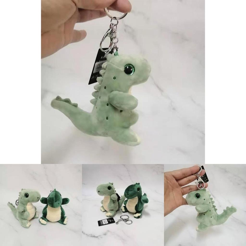 Adorable Green Plush Dinosaur Keychain Accessory Soft Cute Stuffed Toy Gift