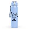 1PC Five Star Boot Print 750ml Color Plastic Sports Water Bottle Leakproof Flip Straw Lid Suitable for Sports Office Home Use
