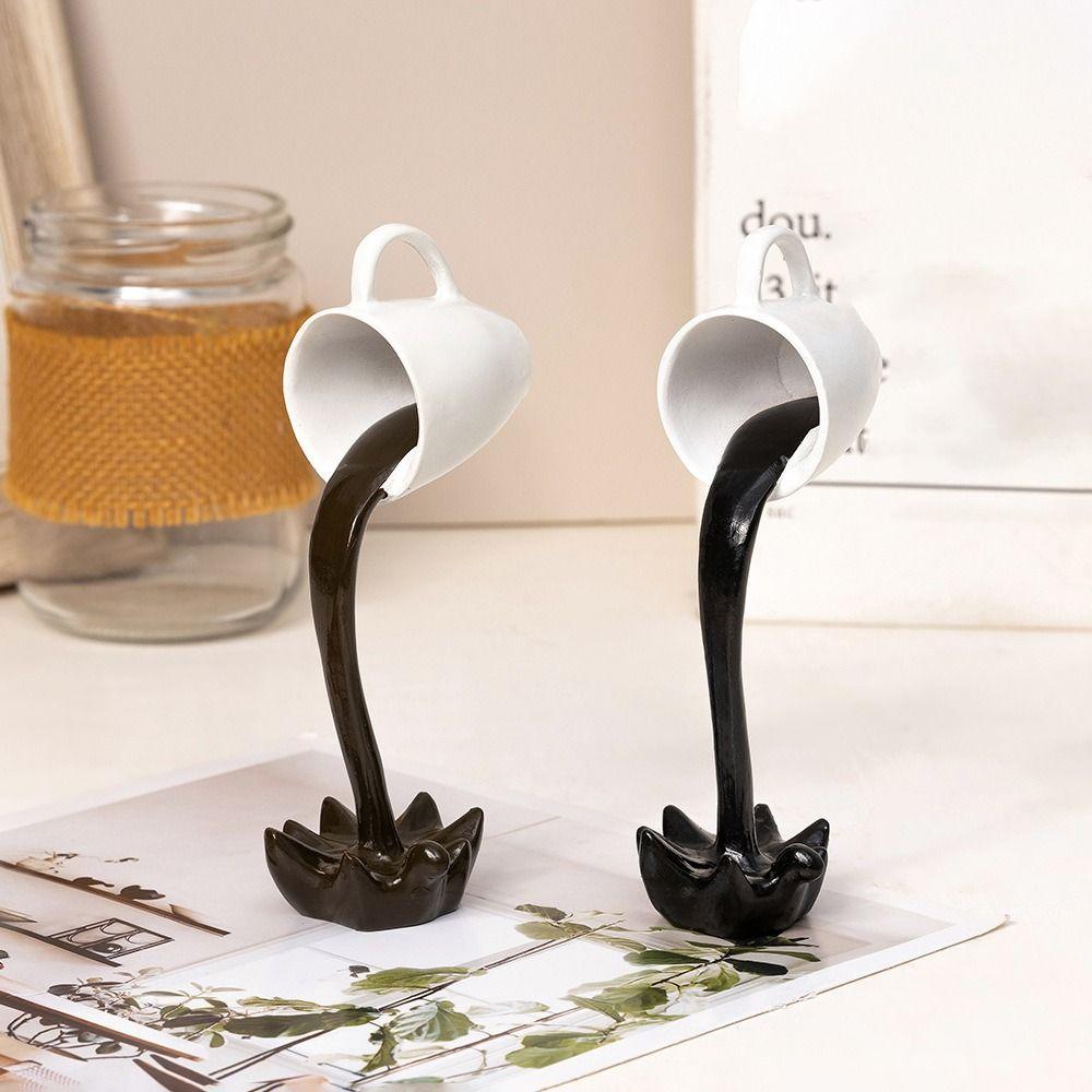 Resin Craft Coffee Cup Ornaments Decorative Suspended Cup Sculpture Desktop