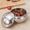 1 Pcs Stainless Steel Seasoning Jar Sugar Grain Spice Bottle Spoon Drum Shaped Lid Storage Jar Home Furnishings Kitchen Tools