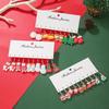 5Pairs Christmas Series Cartoon Resin Gingerbread Man Christmas Tree Earrings Set Cute Holiday Gift Accessories