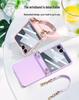 Роскошный женский чехол для телефона Samsung Z Flip7 с полной защитой шарнира и дизайном сумочки
