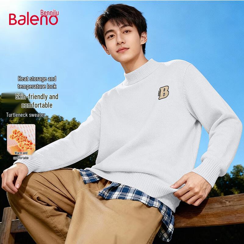 Baleno Men's S&K Retro Half-Turtleneck Knit Sweater