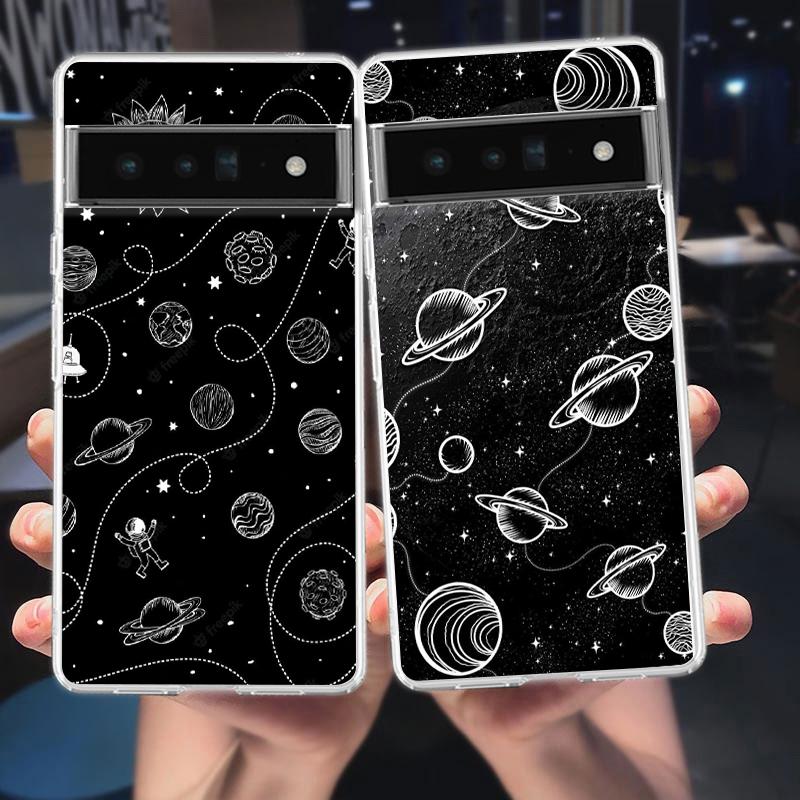 Чехол для телефона «Звездное небо» для Google Pixel 8 7 6 5 4 4XL Ударопрочный Силиконовый 7A 6A 5A 4A 3A 3AXL Pro 5G Прозрачный Корпус Сумки