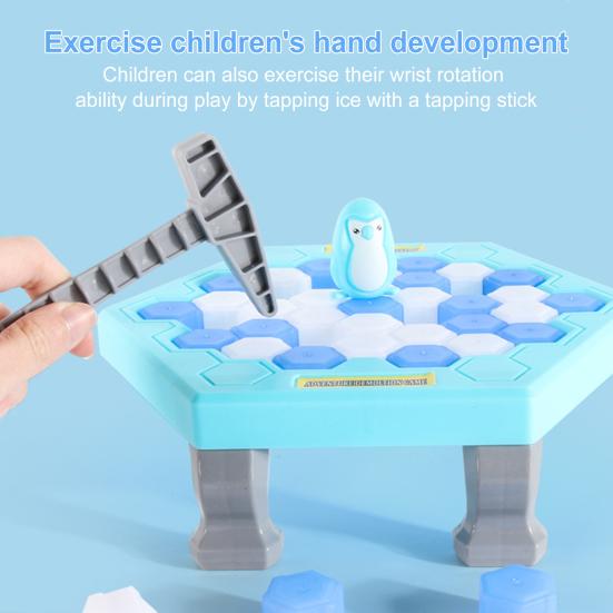 Пингвин Настольная игра «Разбивание льда» с молотком для детей, взрослых, семьи, 2 игрока. Спасите пингвина