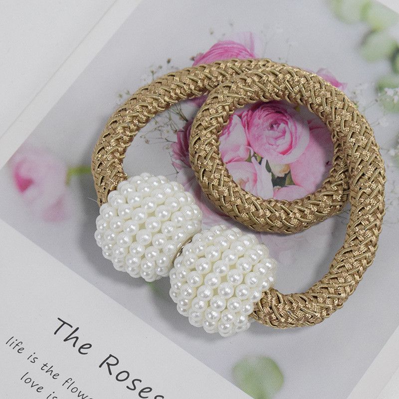 Элегантные магнитные подхваты для штор с плетёной шарообразной пряжкой для стильной драпировки