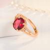 Real 14k Rose Gold Ruby Gemstone Ring For Females Anillos De Ruby Wedding Bands Anel Gemstone Jewellry Anel Wommen Bizuteria
