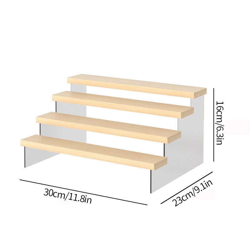 Многоуровневая подставка для дисплея Акриловая стойка для демонстрации Набор из смолы Стеллаж для хранения фигурок Лестница Органайзер для косметики, парфюмерии, лака для ногтей Полка