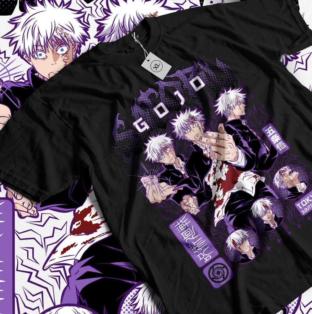 Футболка Jujutsu Kaisen Годжо Сатору Аой Хоррор Аниме Манга Подарочная Футболка Все Размеры Унисекс Футболка