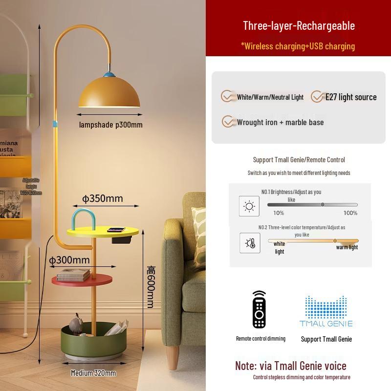 Мемфис Торшер: Стильная гостиная, диван и лампа для детской комнаты со встроенным хранилищем и функцией журнального столика