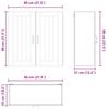 Wall Cabinet LUCCA Grey Sonoma 80 x 31 x 80 cm Particleboard