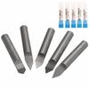 6MM 5 Values Engraving Milling Cutter Marble Granite CNC Diamond Engraving Bit Flat Bottom Engraving Bits