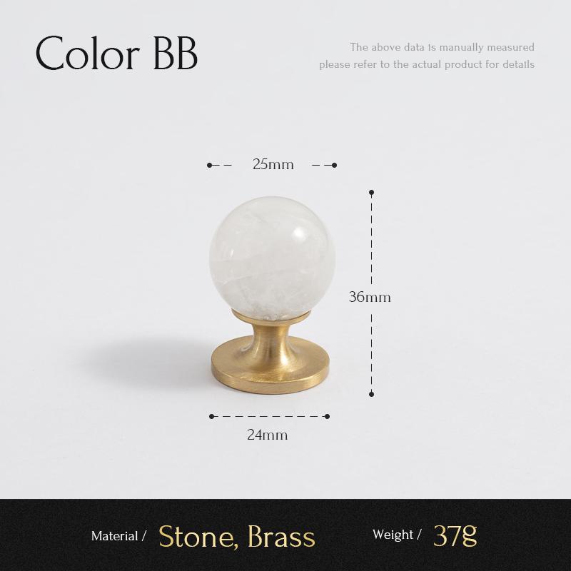 Santaya Solid Brass Crystal Handles Kitchen Cabinet Pull Natural Stone Handle Wardrobe Dresser Drawer Knob Furniture Small Knob