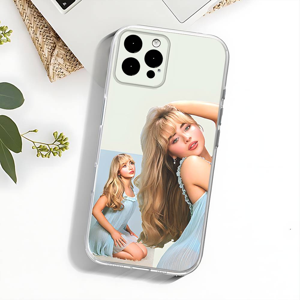 Чехол для телефона Singer S-Sabrina Carpenter Для iPhone 17,16,15,14,13,12,11 Pro,Max,Plus,X,XS,XR,SE4,E Mini Прозрачный Мягкий Чехол