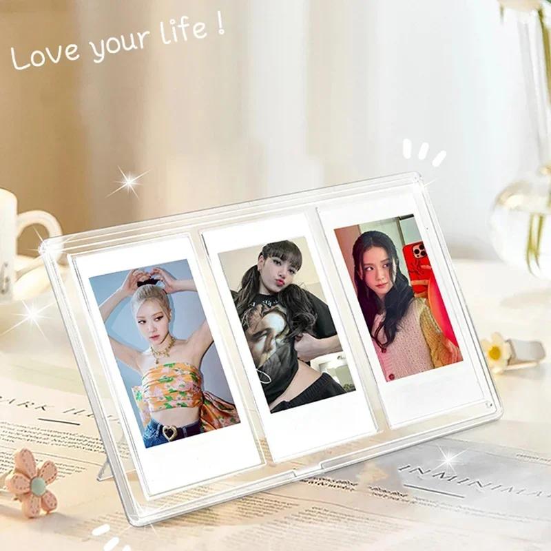 Acrylic Photo Frame Kpop Picture Frame Idol Photocard Stand Photocard Holder Cards Display Stand Picture Collect Table Decor