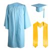 3 шт./компл. Костюм для выпускного Матовая выпускная шапочка Наплечные столы и мантия Комплект Унисекс Мантия свободного кроя для старшей школы