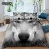 Главная Жизнь Роскошь 3D Волк Постельное белье Пододеяльник Наволочка Детский Постельное белье Queen и King Размер EU/US/AU/UK
