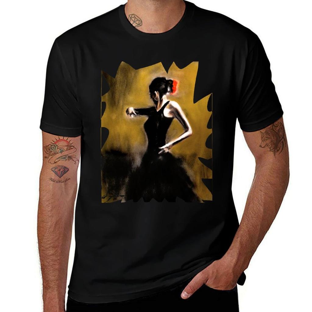 Flamenco Dancer Tshirt Casual Loose Fit Short Sleeve Tshirt