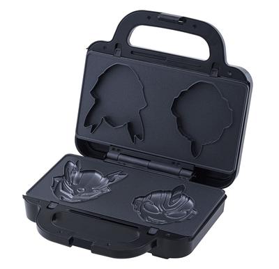 Блинница Marutaka Ultraman, 2 съемные пластины, электрическая, простая в эксплуатации, легкая в уходе, серебристая MA-862