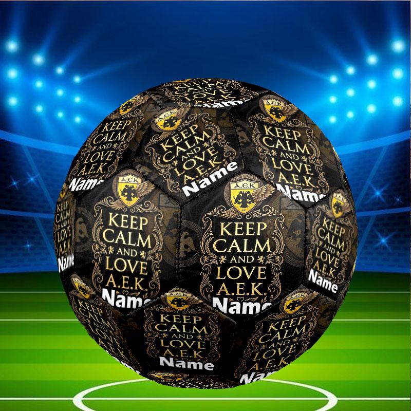 Custom Name Personalized AEK Athens FC Print Size 5 Soccer Ball Training & Match Football, for Team, Kicking, Gift for Football Enthusiasts