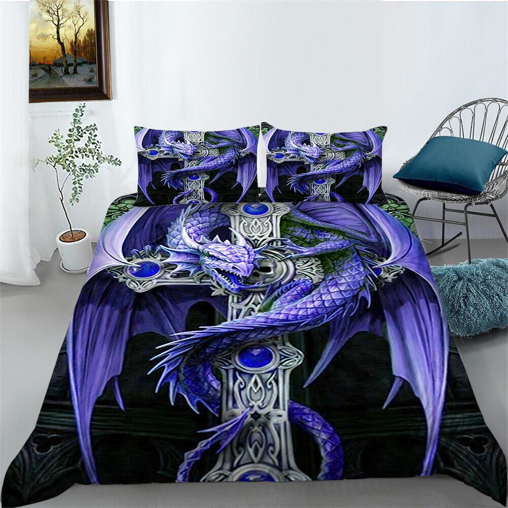 3D Skull Duvet Cover Bedroom Decor Youth Bedclothes Fashion Bedding Cover Suit
