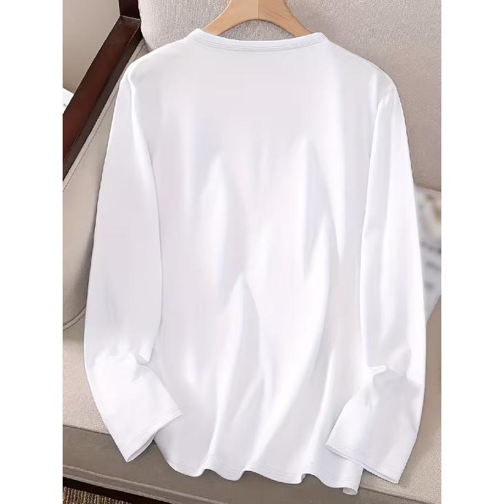 Standard size women's long-sleeve round-neck shirt T Shirt Fashionable Butterfly Heart Print ii 393