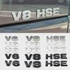 ABS HSE V6 V8 Logo Letters Trunk Badge Emblem Car Sticker Auto Tailgate Decals for Lan-dRover R-angeRover Di-scovery Defen-der Velar LR4 LR2 LR3 SV