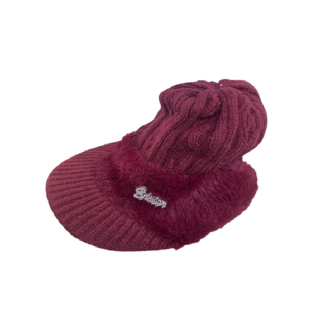 Женская теплая шапка-пуловер двойного назначения, спортивная, повседневная, с ушками