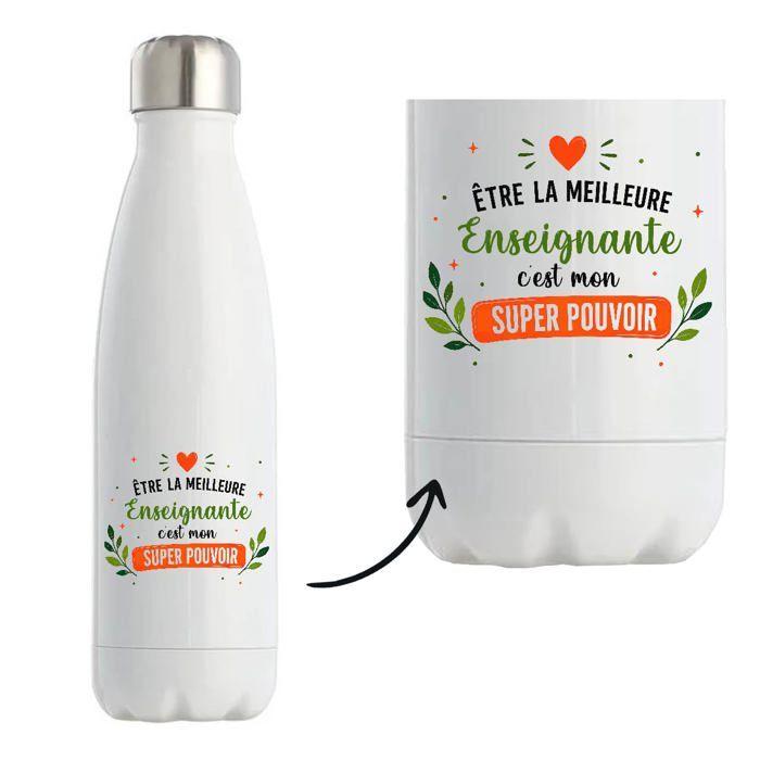 Gourde isotherme - PLANETEE - Personnalisée imprimée en France - Inox double paroi - Chaud 12h / Froid 24h - Sans BPA étanche
