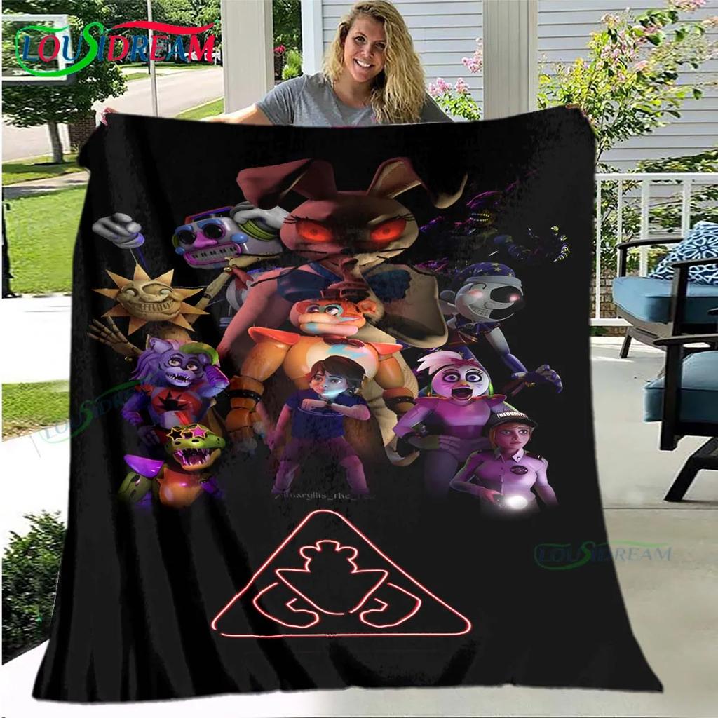 Горячие Персонажи Ужасов Узор Фланелевый Тонкий Плед Портативный Домашний Дорожный Офисный Плед для Игр во Время Обеденного Перерыва Подарок на День Рождения