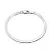 Jewelry S925 Sterling Silver Bracelet Flat Snake Bone Blade