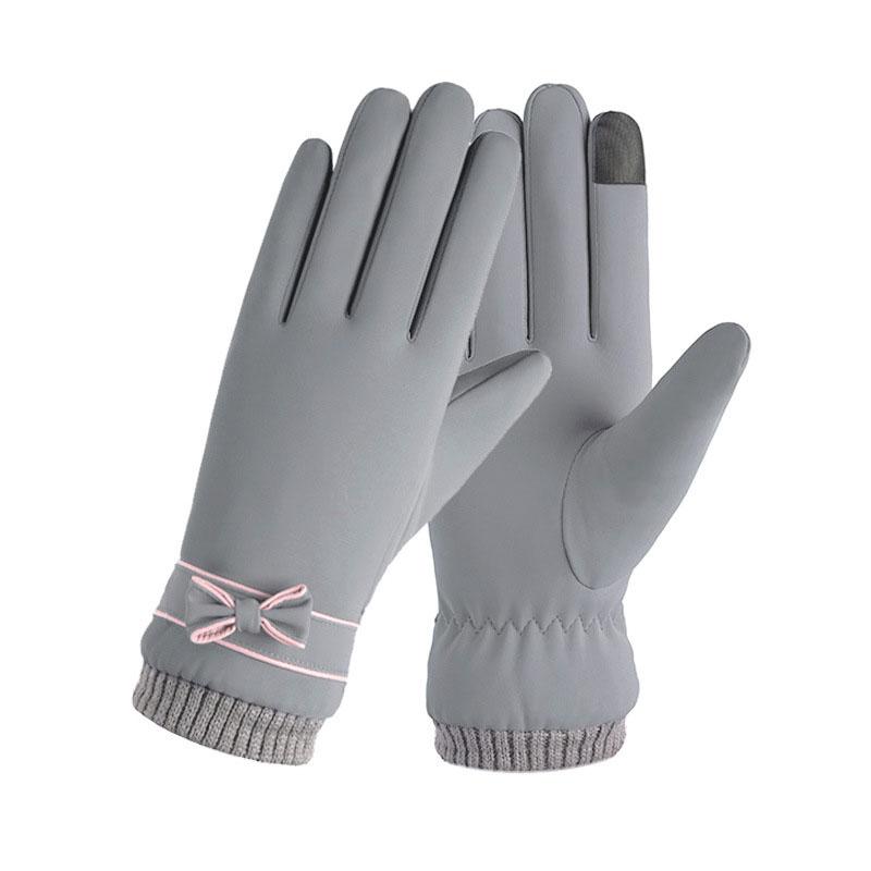 Wintertime Women Touchscreen Gloves New Warmer Thermal Fleece Lined Guantes Full Finger Mittens Waterproof Motorbike Glove