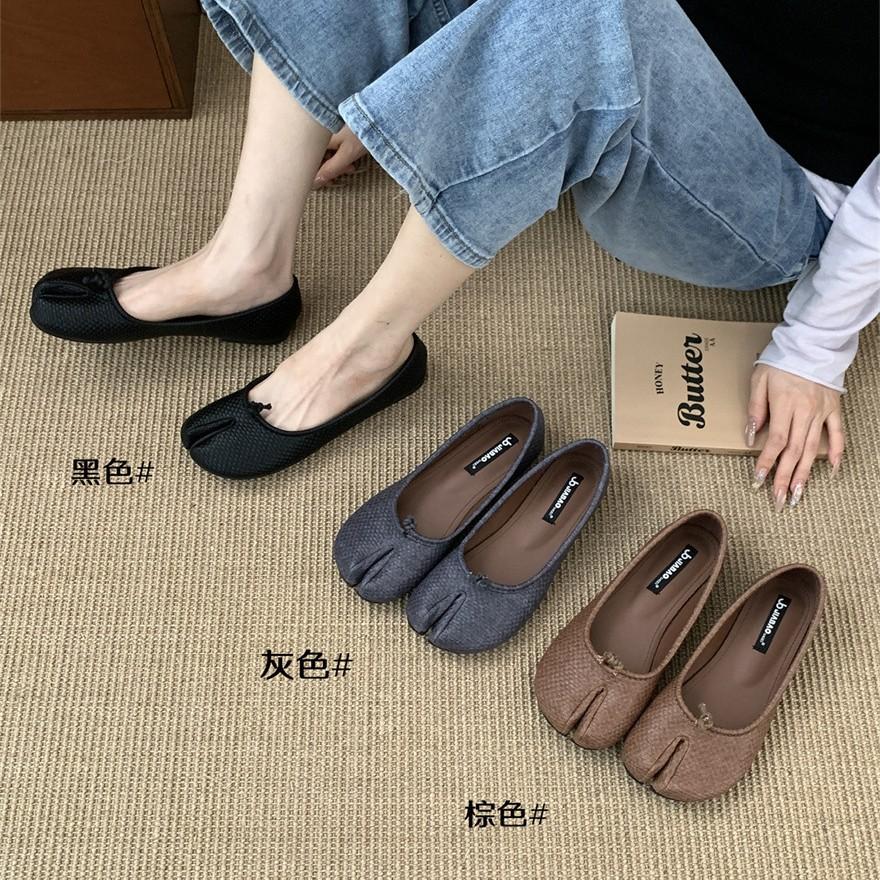 Flat-soled Pig's Feet Single Shoes Sub-toed Pig's Trotters Shoes Women's 2025 Summer New Soft-soled Lazy One-pedal Women's Shoes Casual Shoes