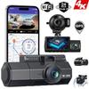 3-канальный автомобильный видеорегистратор Dash Cam 4K камера GPS WiFi для автомобильного видеорегистратора Black Box Видеорегистратор Night Vision Автомобильные аксессуары
