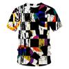 Abstract Pattern 3D Printed T-shirt Fashion Street Casual Sports Shirt Male Round Collar With Short Sleeves Oversized T-shirt