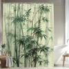 1pc Bamboo Shower Curtain, Fresh Natural Bamboo Forest Bathroom Decor, Polyester Fabric with 12 Hooks, 70. 8x70. 8 Inches