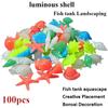 100pcs Glow In The Dark Stone Landscape Stone Decorative Aquarium Glow Stone Glow In The Dark Pebbles Glow In The Dark Resin Fish Tank Crafts