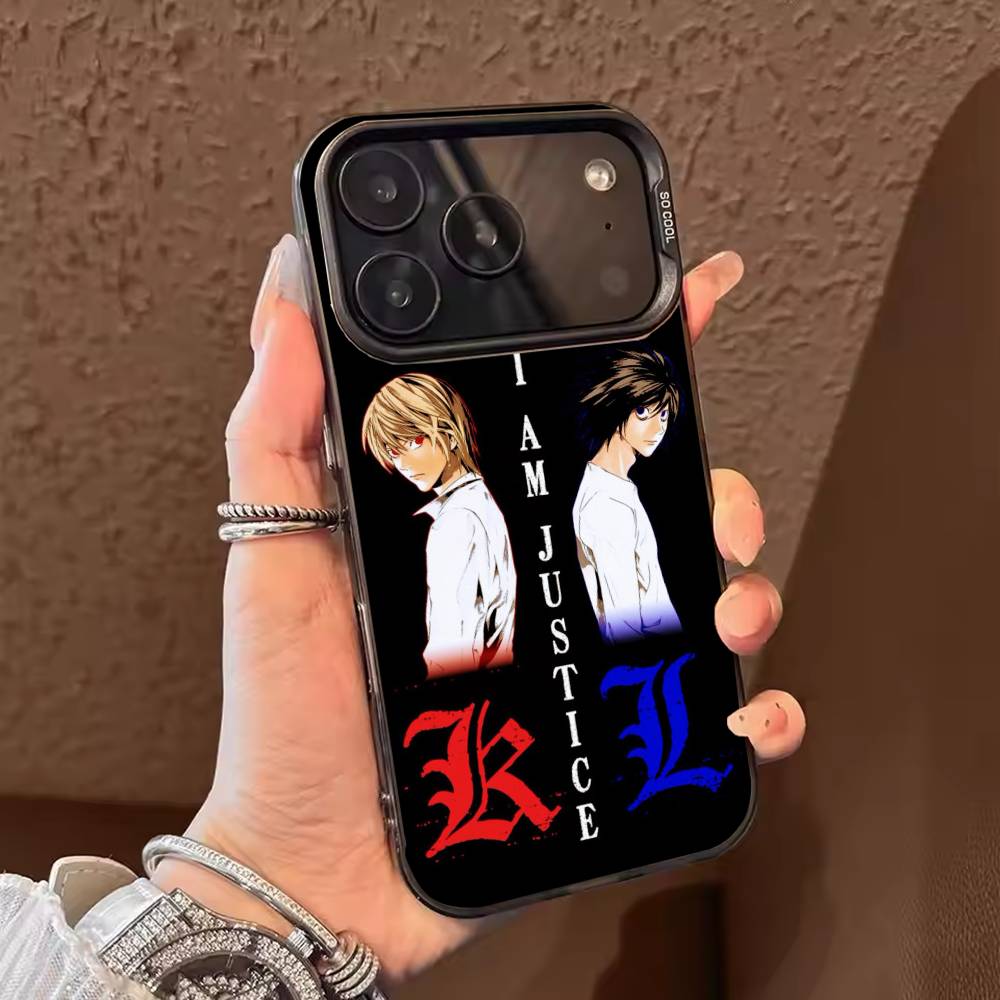 Чехол для телефона Аниме Тетрадь Смерти Цвет Серебристый Корпус Для IPhone 17 16 15 14 13 12 11 Pro Max Plus