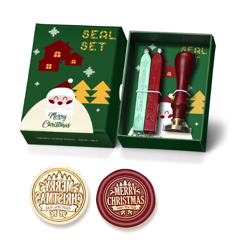 1 комплект ретро креативный DIY рождественский огненный штемпель краска печать головка воск конверт украшение ручной счет