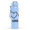 1PC Peace Love Pool Hand Symbol 750ml Color Plastic Sports Water Bottle Leakproof Flip Straw Lid Suitable for Sports Office Home Use