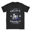Футболка Leon Kennedy Girl Dinner Пляжные Хиппи Футболки Унисекс 100% Хлопок Круглый Вырез 4XL 5XL 6XL Топ Футболки Короткий Рукав Y2K Ретро Футболка